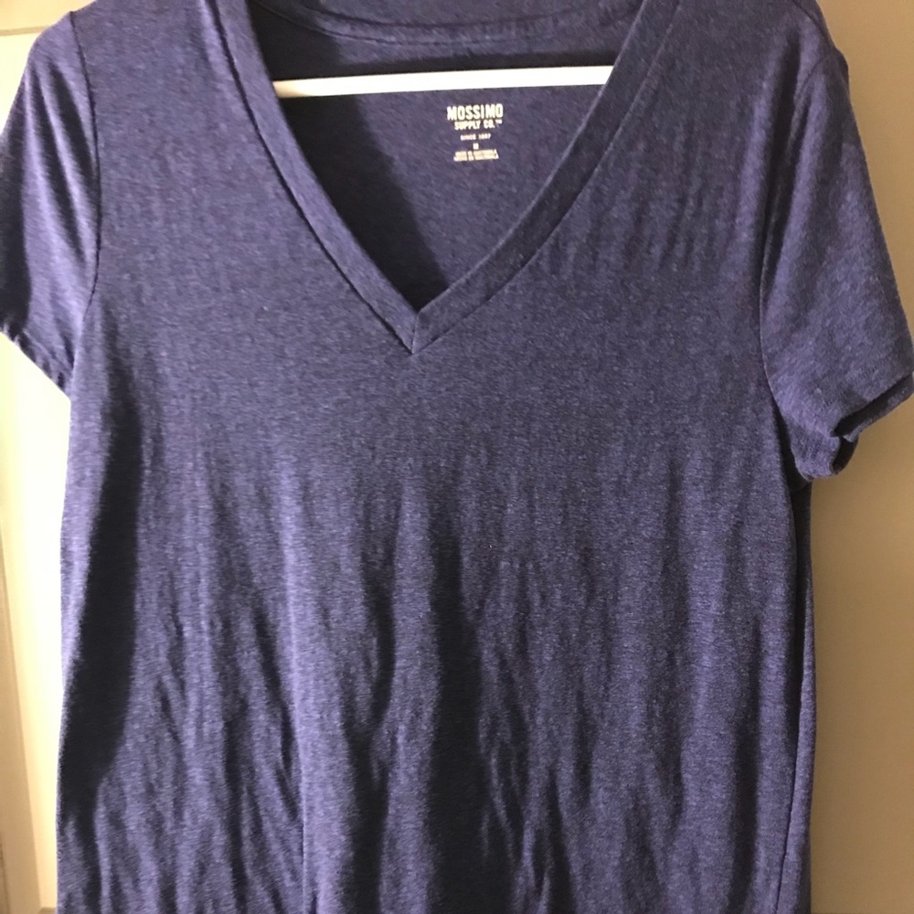 Dark blue V-neck